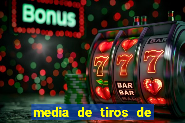 media de tiros de meta por jogo